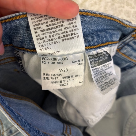 Levi Denim Cut Off Shorts - Picture 3 of 3